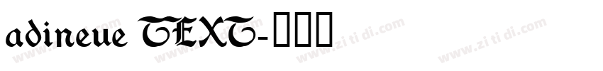 adineue TEXT字体转换